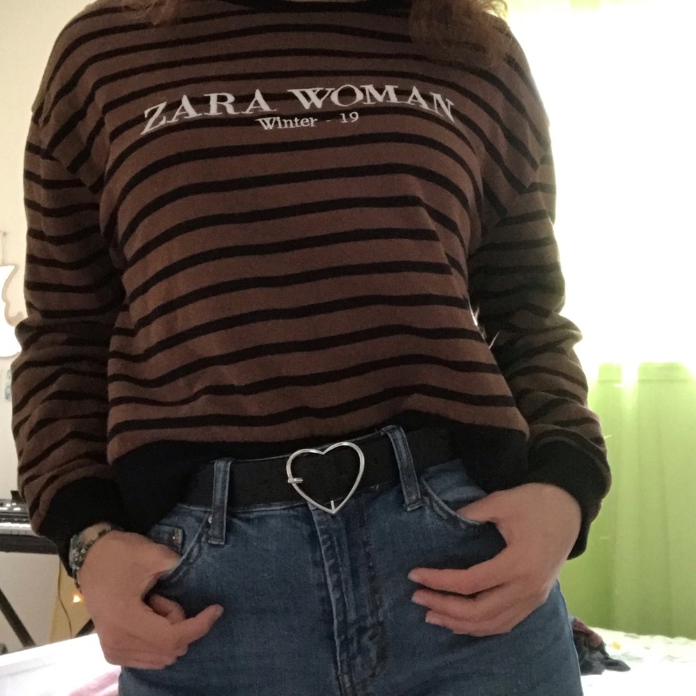 zara women striped long sleeve